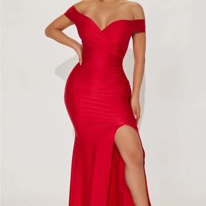Elegant Red Evening Gown
